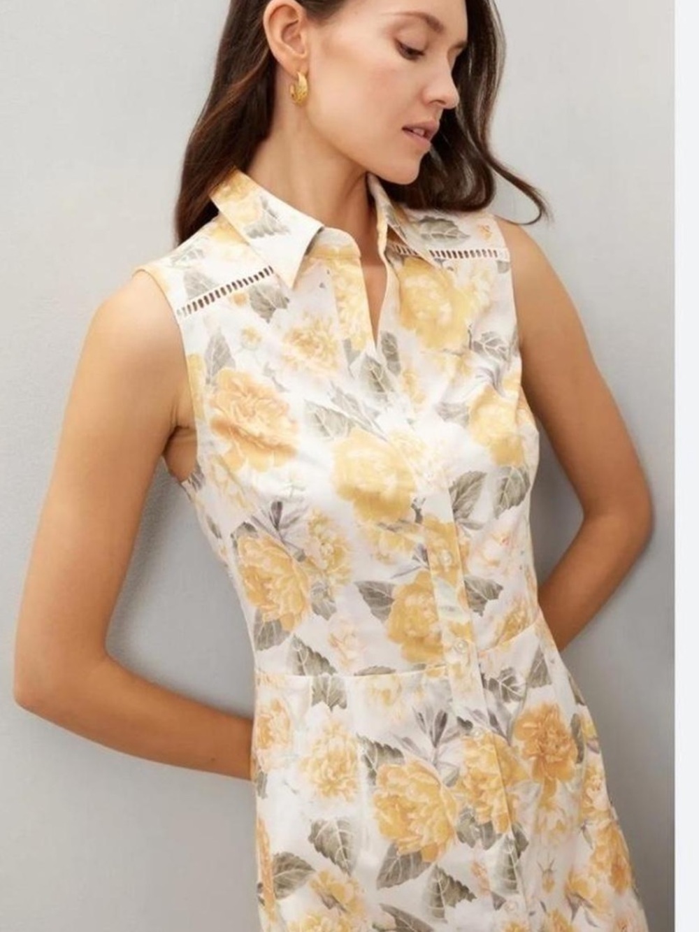 RACHEL PARCELL Floral Midi Shirt Dress - Picture 2 of 10